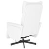 vidaXL Sill&oacute;n reclinable con reposapi&eacute;s cuero sint&eacute;tico blanco