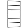 vidaXL Puerta corredera con herrajes ESG vidrio y aluminio 102x205 cm