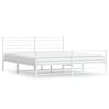 vidaXL Estructura cama sin colch&oacute;n con estribo metal blanco 183x213 cm