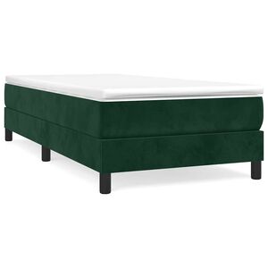 vidaXL Estructura de cama con somier terciopelo verde oscuro 80x200cm