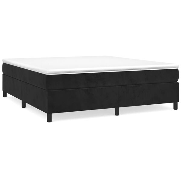 vidaXL Estructura Estructura de cama con somier terciopelo negro 200x200 cm