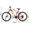 vidaXL Bicicleta montaña 21 velocidades 27,5 pulgadas rueda 38 cm rojo