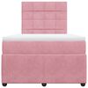vidaXL Cama box spring con colch&oacute;n terciopelo rosa 120x200 cm
