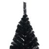 vidaXL &Aacute;rbol de Navidad Artificial Preiluminado Negro 210 cm PVC