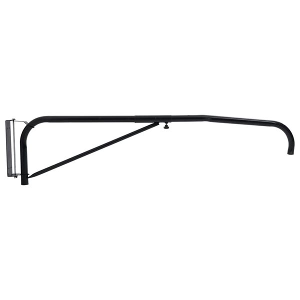 vidaXL Soporte de pared para manguera ducha de caballos acero negro