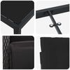 vidaXL Conjunto de Comedor de Jard&iacute;n 5 pcs Negro rat&aacute;n sint&eacute;tico