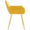 vidaXL Sillas de comedor 6 unidades terciopelo amarillo