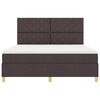 vidaXL Cama Box Spring LED con colch&oacute;n Marr&oacute;n Oscuro 180 x 200 cm tela