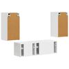 vidaXL Conjunto de mueble para TV de pared 4 pcs brillante