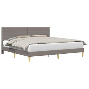 vidaXL Estructura de cama con cabecera Topo 180 x 200 cm Tela
