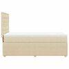 vidaXL Cama box spring con colchón tela color crema 80x200 cm