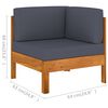 vidaXL Muebles de jardín 9 pzas con cojines gris oscuro madera acacia