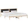 vidaXL Estructura de cama Negro 200 x 200 cm Madera de pino macizo