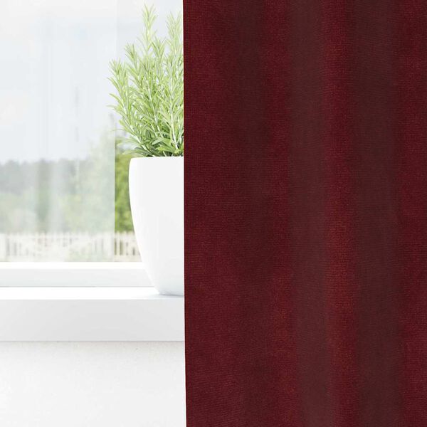 vidaXL Cortinas opacas 2 pcs Rojo vino 140 x 245 cm Terciopelo
