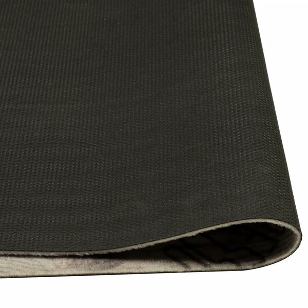 vidaXL Alfombra de cocina lavable terciopelo gris caf&eacute; 60x180 cm