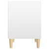 vidaXL Mesita de noche madera contrachapada blanco brillo 40x35x50 cm