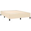 vidaXL Cama box spring con colch&oacute;n tela color crema 140x200 cm
