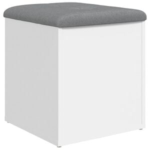 vidaXL Banco de almacenaje blanco 42x42x45 cm madera de ingenier&iacute;a