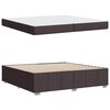 vidaXL Estructura de cama con colch&oacute;n Marr&oacute;n Oscuro 200 x 200 cm tela