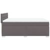 vidaXL Cama box spring con colchón cuero sintético gris 160x200 cm