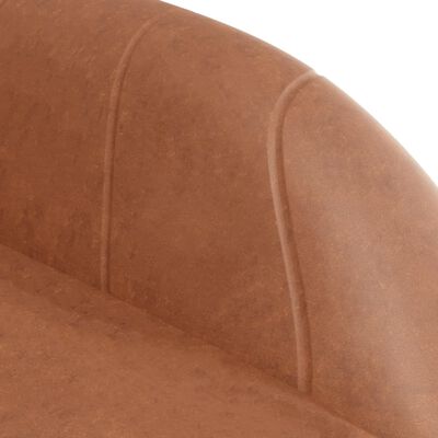 vidaXL Taburete de barra de cocina de cuero sintético marrón claro
