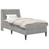 vidaXL Estructura de cama con colch&oacute;n Gris Claro 90 x 190 cm