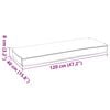vidaXL Juego de Cojines para Palets 2 pcs Gris 120 x 40 x 8 cm
