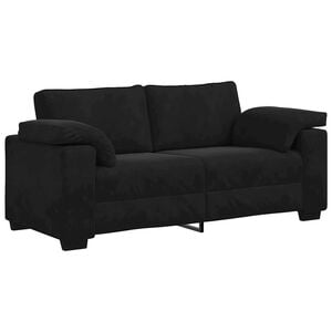 vidaXL Sof&aacute; Loveseat Terciopelo Negro 180x77x82 cm
