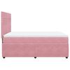 vidaXL Cama box spring con colch&oacute;n terciopelo rosa 140x190 cm