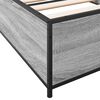 vidaXL Estructura cama madera ingenier&iacute;a metal gris Sonoma 90x200 cm