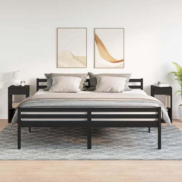 vidaXL Mesillas de noche con caj&oacute;n 2 uds roble negro 35x34x66,5 cm