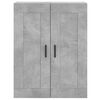 vidaXL Aparador alto madera contrachapada gris hormig&oacute;n 69,5x34x180 cm