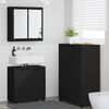 vidaXL Juego de muebles de ba&ntilde;o 3 pcs Negro Madera contrachapada