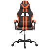 vidaXL Silla gaming cuero sint&eacute;tico negro y naranja