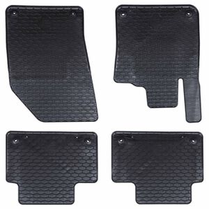vidaXL Alfombrilla de Coche 4 pcs Negro Goma