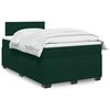 vidaXL Cama box spring con colch&oacute;n terciopelo verde oscuro 120x190 cm