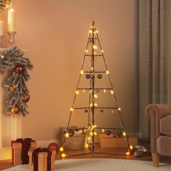 vidaXL Árbol de Navidad para decoración metal negro 140 cm