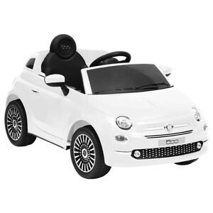 vidaXL Coche correpasillos eléctrico Fiat 500 blanco