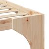 vidaXL Estructura de cama Marrón 200 x 200 cm Madera maciza de pino