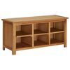 vidaXL Zapatero de madera maciza de roble 90x37x45 cm