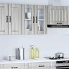 vidaXL Armario pared cocina puerta de cristal Lucca sonoma gris