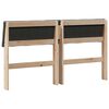 vidaXL Cabecero tapizado Gris oscuro 160 cm Madera de pino macizo