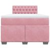 vidaXL Cama box spring con colch&oacute;n terciopelo rosa 120x200 cm