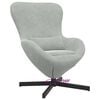 vidaXL Sill&oacute;n huevo Gris Claro 63 x 73 x 90 cm Terciopelo