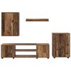 vidaXL Conjunto de mueble de TV Montaje en la pared 4 pcs Madera Vieja
