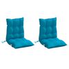 vidaXL Cojines para silla respaldo bajo 2 uds tela Oxford azul claro