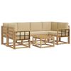 vidaXL Conjunto de sof&aacute;s de exterior 7 uds. y Beige