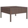vidaXL Set muebles de jard&iacute;n 8 pzas y cojines rat&aacute;n sint&eacute;tico marr&oacute;n