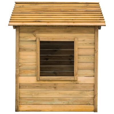 vidaXL Casa de juegos de jardín madera de pino 120x120x146 cm