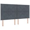 vidaXL Cama Box Spring LED Gris oscuro 180 x 200 cm Terciopelo